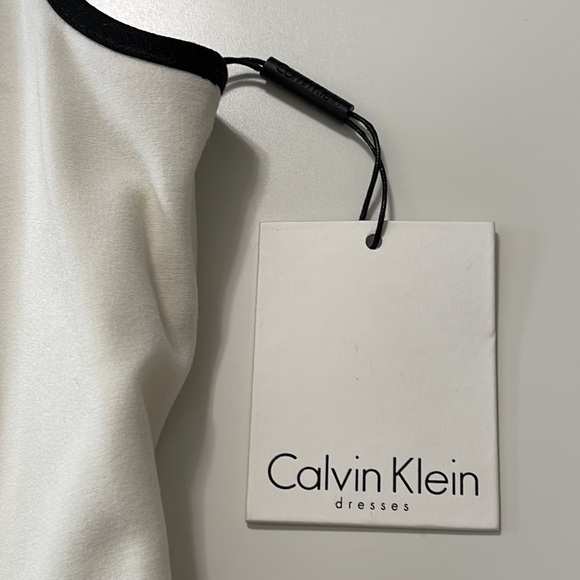 Calvin Klein Ivory Black Dress Size 4 - Picture 9 of 11